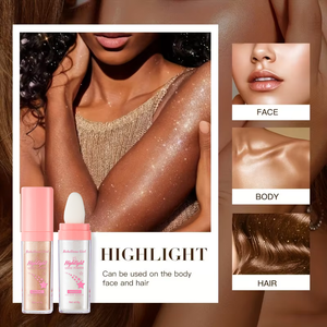 Poudre illuminatrice scintillante 3 couleurs pour le corps, effet naturel, vente en gros - Product Image 2