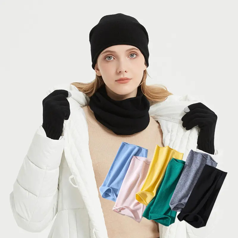 100% lana Merino scaldacollo invernale maschera per il viso in puro Cashmere snood per le ragazze