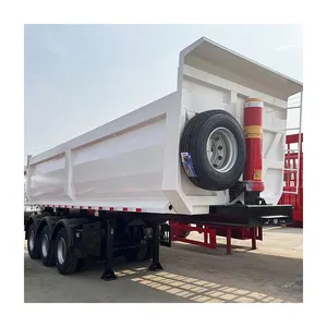 Chinesische Marke 3-Achsen 4-Achsen 35/40 Cbm Hydraulik-Kippelauflieger 60 Tonnen Kippelauflieger zu verkaufen