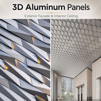 Panneau de plafond suspendu en aluminium 3D moderne, design triangulaire avec éclairage LED, décoration intérieure pour hôtel, centre commercial, aéroport