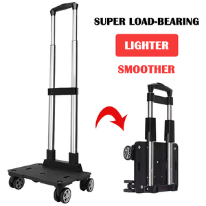 بيع بالجملة قابلة للطي عربة ترولي متداخلة 4 عجلات حقيبة مدرسية مقبض حقيبة ظهر للسفر والتسوق إكسسوارات - Product Image 2