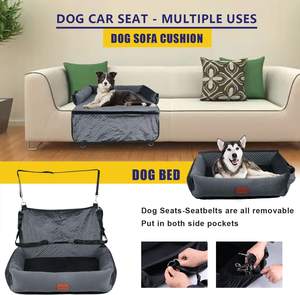 Asiento elevador plegable de alta calidad para perros JW PET, asiento de coche para mascotas con almohadilla de protección de seguridad duradera y cómoda para asiento trasero de coche - Product Image 2