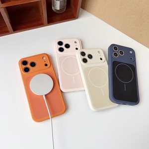 Chất lỏng Silicone kinh doanh thiết kế chống sốc không dây sạc điện thoại di động Trường hợp với điện thoại Grip cho 17 Pro Max/16/15/14 - Product Image 5