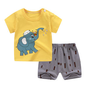 Ensemble de vêtements pour enfants, vêtements d'été pour bébé garçon, t-shirt et short, 2 pièces en coton décontracté pour le printemps - Product Image 6