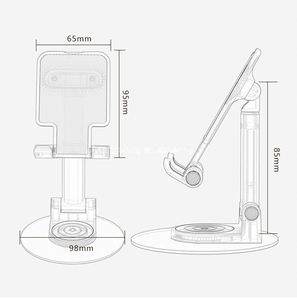 Support de téléphone pliable et extensible 2025, classique et tendance, avec rotation à 360 degrés, angle de vision réglable et triple antidérapant - Product Image 6