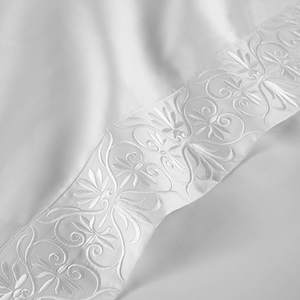 Juego de ropa de cama de Hotel de 5 estrellas, Marco bordado de 100% algodón, sábana blanca, juego de <span class=keywords><strong>fundas</strong></span> de edredón, venta al por mayor - Product Image 5