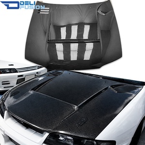 ฝากระโปรงหน้าคาร์บอนไฟเบอร์ทรง TS สำหรับ Nissan Skyline R33 GTR ปี 1993-1998 พร้อมช่องระบายอากาศ - Product Image 1
