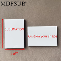 MDFSUB Panneaux photo à sublimation avec impression personnalisée Bloc photo en MDF à sublimation blanc 15mm Plaques en MDF vierges à sublimation 4x6''