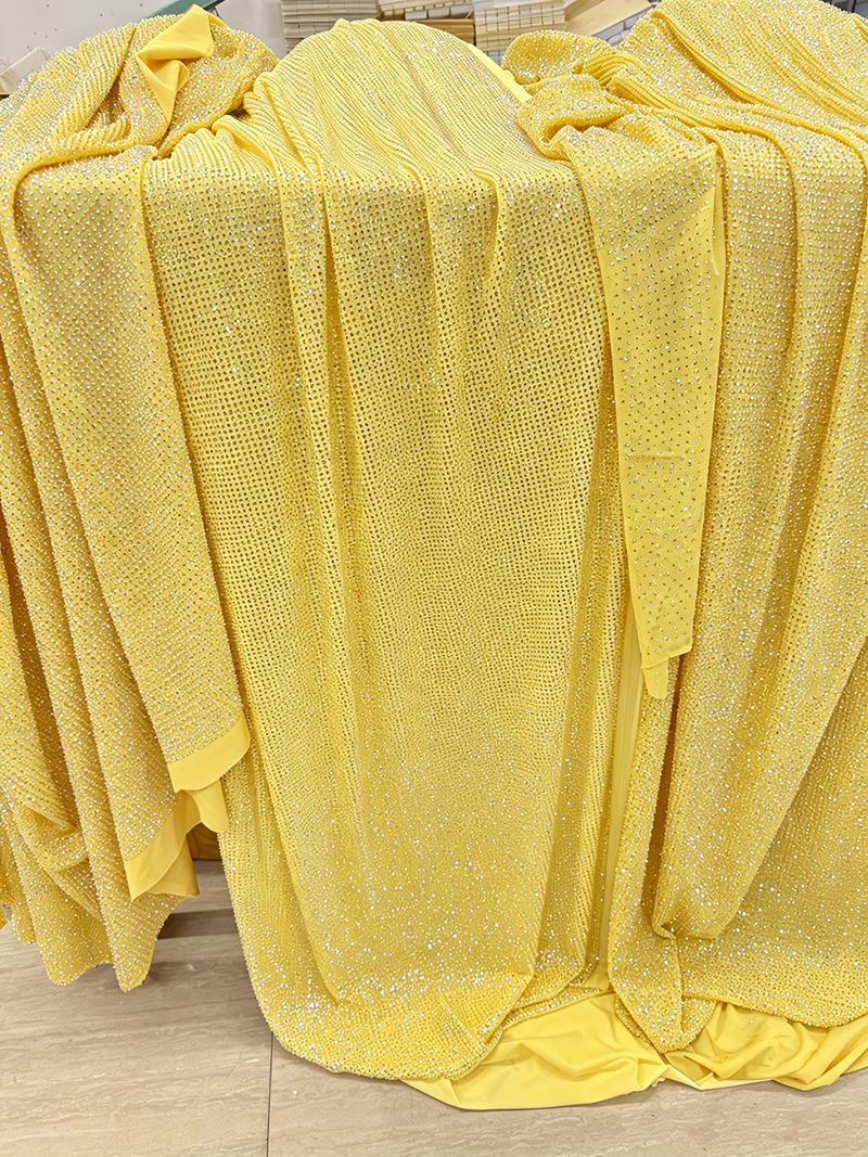 Yellow fabric+ citrine stone