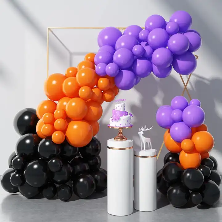 96pcs orange purple black party decorations