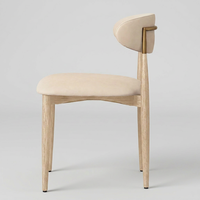 Chaise de salle à manger en cuir, durable, résistante à l'eau, avec dossier en tube d'acier fabriqué sur mesure, ensemble de chaises de salle à manger de luxe pour hôtels