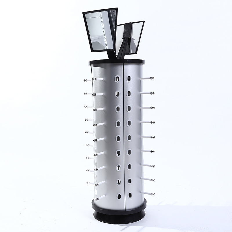 sunglasses storage holder eyewear rotating display rack glasses display stand with mirror