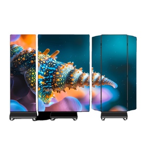 Afficheur vidéo numérique LED portable HD intérieur/extérieur pour la publicité et les expositions, écran d'affichage LED pliable à trois volets - Product Image 1