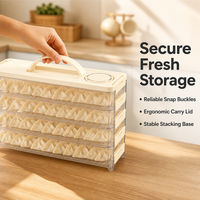 Boîte de rangement immaculée pour compartiment de congélateur, idéale pour les espaces étroits, en plastique alimentaire pour la conservation et l'organisation