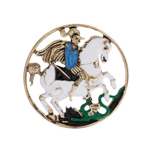 Broche de Chevalier Romain Vintage Style Rétro Cour Représentant Cheval Galopant Emblème <span class=keywords><strong>du</strong></span> <span class=keywords><strong>Zodiaque</strong></span> Chinois Année Fête Alliage de Mariage - Product Image 6