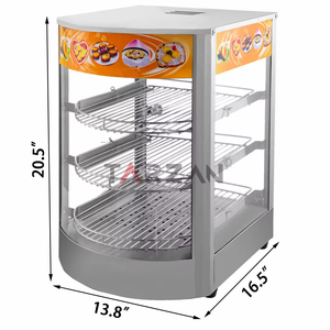 คุณภาพสูงไฟฟ้าอาหาร Steamer 3 ชั้นเชิงพาณิชย์ขนมปังพิซซ่าอุ่นตู้โชว์อุตสาหกรรม Tart เครื่องอุ่นจอแสดงผล - Product Image 3