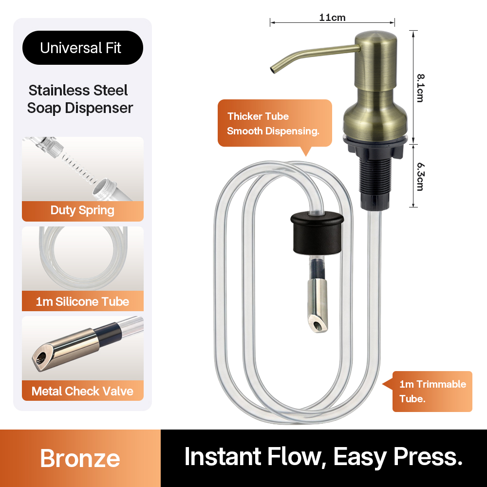 Bronze dispenser pump with Extension Tube Kit