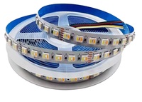 Bande LED flexible 5050 RGB+CCT 24V, 60 LED/m, double blanc, couleur réglable, PCB 12mm, RGBWW, IP20, cuivre, éclairage de paysage