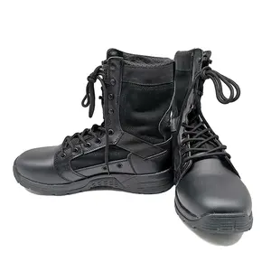 ボタをハイキングする男性のための戦術的な黒いブーツの靴の卸売戦術的な靴ボタの戦闘ブーツ