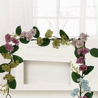 Guirlande de fleurs artificielles moderne, ignifuge et écologique, personnalisée, 6 pieds, pour décoration de mariage printemps-été, fête, maison, hôtel, cheminée
