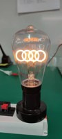 Bombilla LED de Filamento Edison ST64 Vintage, Base de Rosca E26 E27, Diseño de Filamento Personalizado, Bombilla Decorativa, Compatible con Patrones Navideños