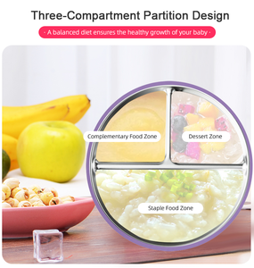 BPA Free Toddler Divider Plate Dishwasher Safe Waterproof Children <b>Dinnerware</b> <b>Set</b> - Product Image 3