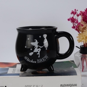 Venta caliente Regalos de Halloween Taza de caldero de bruja de cerámica blanca - Product Image 3