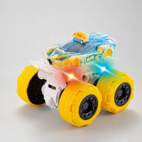 Voiture de cascade à LED éblouissantes avec rotation à 360 degrés, véhicule jouet à inertie à friction pour enfants, cadeaux pour enfants, modèle 7716-57