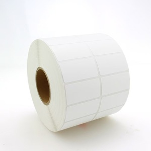 32x25mm 32x19mm セミグロスステッカー バーコード用紙 80g コートアート紙 無地 サーマル転写ラベルロール ゼブラプリンター用 - Product Image 2