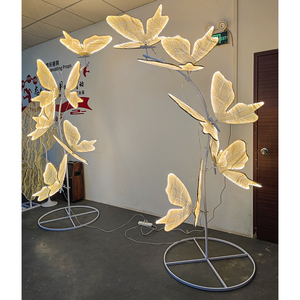 Riesiges LED-Schmetterlings licht, geflügelter Hochzeits hintergrund und Straßen lampe, beleuchtete Ereignis dekoration - Product Image 3