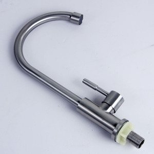 Grifo para Fregadero de Cocina, Acero Inoxidable 304, Monomando, Acabado Cepillado, Montaje en Encimera, Diseño Minimalista, Fácil Instalación - Product Image 2