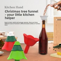 Model Corong Pohon Natal Baru untuk Peralatan Dapur, Set Penguras Minyak Rumah Tangga, Kotak Silikon Food Grade
