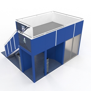 大型カスタマイズプロモーション新しいデザイン再利用可能ポータブル再利用可能ポータブル2階建てトレードショーブース - Product Image 4