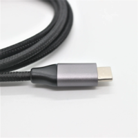 Cable USB Tipo C con revestimiento de nailon, recto y curvo, de alta velocidad 5A, carga rápida PD, malla exterior tejida, 1m, para uso con computadora, entrega rápida