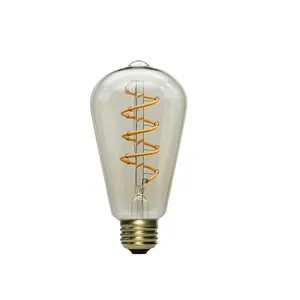 Antik Edison ampul 4W kısılabilir yumuşak LED Filament E27 baz Spiral tasarım ampul