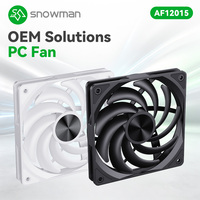 Ventilateur de boîtier PC SNOWMAN AF12015-WH 120mm Slim 15mm Blanc 48CFM PWM 4 broches Roulement Hydraulique 12V DC Uniquement Vente en Gros