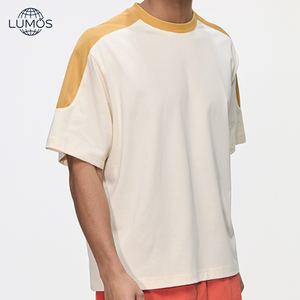 Camiseta de Manga Corta para Hombre de Alta Calidad, Corte Amplio y Recto, Secado Rápido, Tacto Fresco, Diseño Color Block 7A, Antibacteriana - Product Image 1