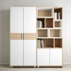 Modern Durable Bedroom <strong>Solid</strong> <strong>Pine</strong> <strong>Wardrobe</strong> with Drawer Easy Assemble - Product Image 4