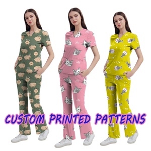 Conjuntos de Uniformes Médicos de Algodón Puro <span class=keywords><strong>para</strong></span> Mujer, Ropa Médica Personalizada, Uniformes Quirúrgicos Transpirables <span class=keywords><strong>para</strong></span> Doctoras - Product Image 2