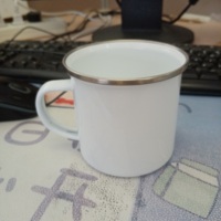 Tasse de noël personnalisé, 12 oz, 350 ML, 16 oz, 450 ml, émaillé, thé, café, lait, tasse avec bordure en acier inoxydable, bouilloire, tasse