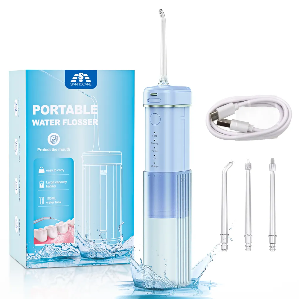 H2o diş akülü oral 4 memesi İpuçları irrigator taşınabilir elektrikli diş duşu diş temizleme ağız sağlığı
