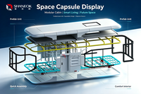 Cabane à capsules préfabriquée mobile Maisons à dosettes Maison prête à l'emploi Maison mobile Capsule spatiale Maison en conteneur