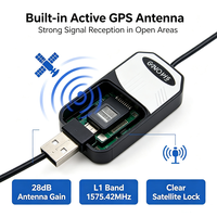 Module GPS USB HTZN VK-162 UBX-G7020-KT avec antenne, 10Hz DC 3.3V-5V, récepteur GPS pour la navigation automobile, la sécurité et les systèmes agricoles