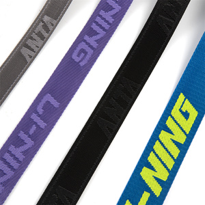 레저 가방 맞춤 로고 조절 가능 자카드 리본 스트라이프 직조 스트랩 내구성 웨빙 나일론 자카드 어깨 스트랩 웨빙 - Product Image 6