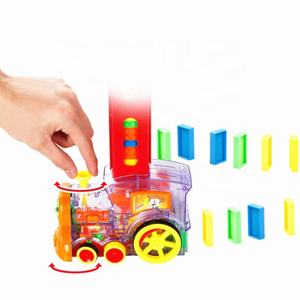 Nouveau Design 60 pièces lumière éducative électrique pose automatique dominos train jouets pour enfants - Product Image 5