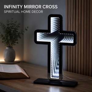 Letrero Cruzado con Espejo Infinito Personalizado con Iluminación LED USB de 5V para Decoración del Hogar - Product Image 2
