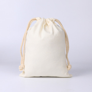 Bolsa de lino con logotipo personalizado bolsas plegables pequeñas de muselina de yute con cordón de algodón orgánico hechas de poliéster - Product Image 4