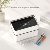 Mini-réfrigérateur portable 4L pour peptides avec batterie, boîte de stockage alimentée, thermomètre intégré, pour produits frigorifiques