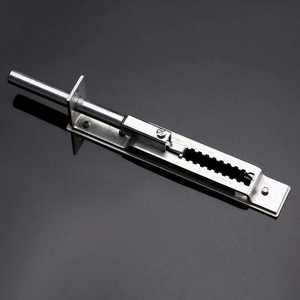 Verrous de porte antivol en acier inoxydable de 6 et 8 pouces, accessoires de fenêtre dissimulés en haut et en bas avec dents - Product Image 1