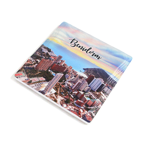 Imán de Cerámica para Refrigerador con Logotipo Personalizado, Recuerdo de Viaje de <span class=keywords><strong>Benidorm</strong></span>, España, Imán Cuadrado de Cerámica con Recubrimiento de Resina 3D - Product Image 5